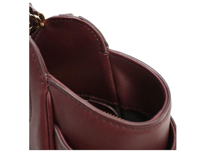Borsa Salvatore Ferragamo Gancini Rosso Bordò - vista 7