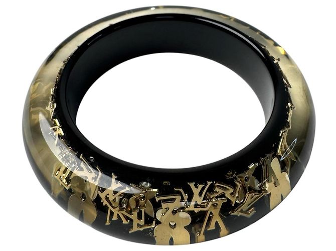 Louis Vuitton LOUIS VUITTON Bracelet Inclusion GM Bangle Noir M66254 Women's Black Golden - view 3