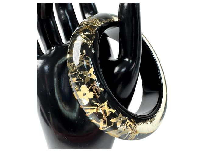 Louis Vuitton LOUIS VUITTON Bracelet Inclusion GM Bangle Noir M66254 Women's Black Golden - view 7
