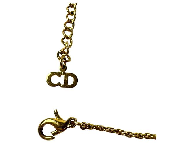 Collana Christian Dior Dior con motivo pappagallo e strass Blu D'oro Verde - vista 9
