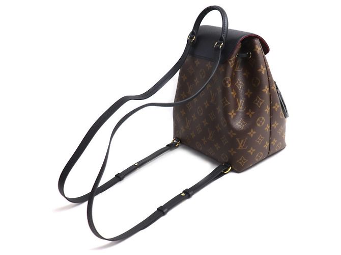 Zaino Louis Vuitton Montsouris NM PM Nero Monogramma - vista 2