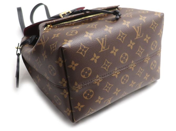 Zaino Louis Vuitton Montsouris NM PM Nero Monogramma - vista 3
