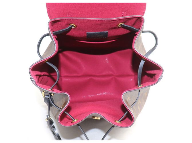 Zaino Louis Vuitton Montsouris NM PM Nero Monogramma - vista 4