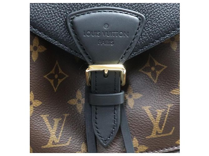 Zaino Louis Vuitton Montsouris NM PM Nero Monogramma - vista 5