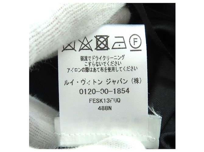 Falda de jacquard Monogram con ribete de cuero Louis Vuitton Negro Blanco Roja - vista 9
