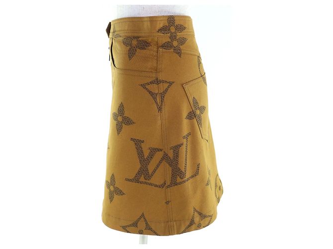 Falda Louis Vuitton Giant Monogram Castaño - vista 2