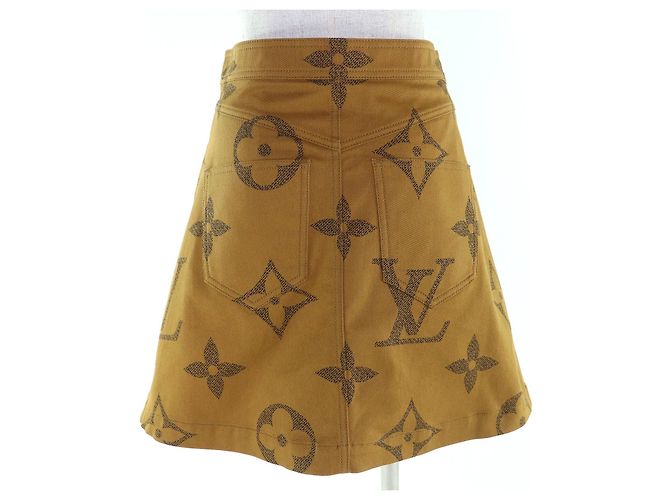 Falda Louis Vuitton Giant Monogram Castaño - vista 3