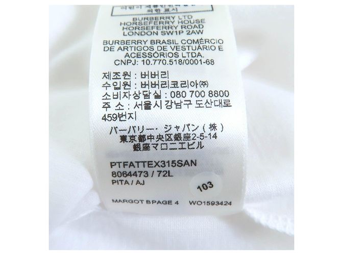 Camiseta de algodón Burberry Blanco - vista 8