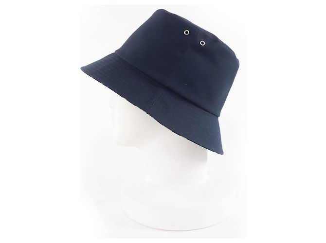 Cappello bucket Christian Dior Oblique Blu Blu navy - vista 4