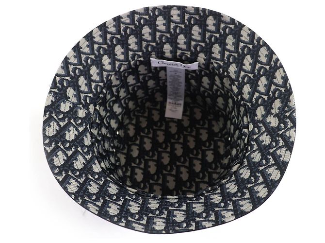 Cappello bucket Christian Dior Oblique Blu Blu navy - vista 7