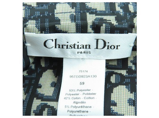 Cappello bucket Christian Dior Oblique Blu Blu navy - vista 8