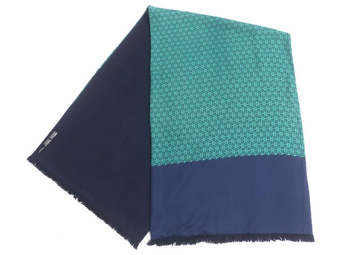Pañuelo de seda Hermès Azul - vista 3