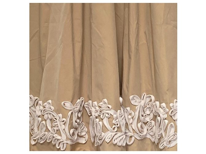 Autre Marque Abito con ricamo e inserto docking Bianco Beige - vista 4
