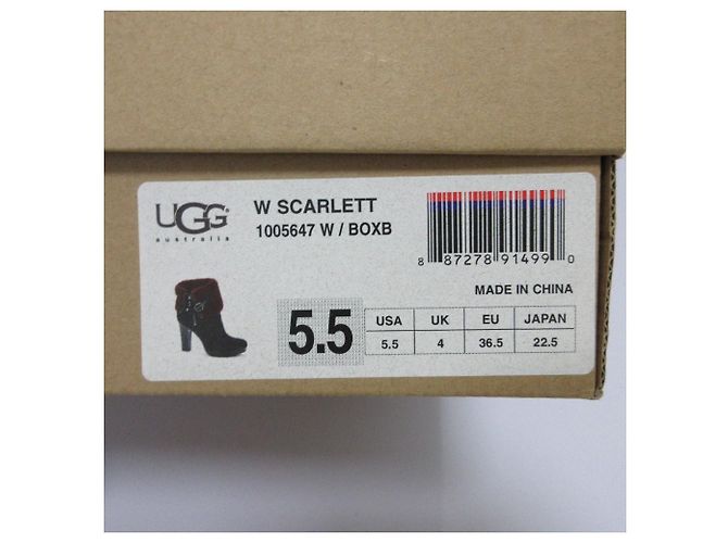 Autre Marque UGG SCARLETT Lammfell-Short-Boots Schwarz - Ansicht 14