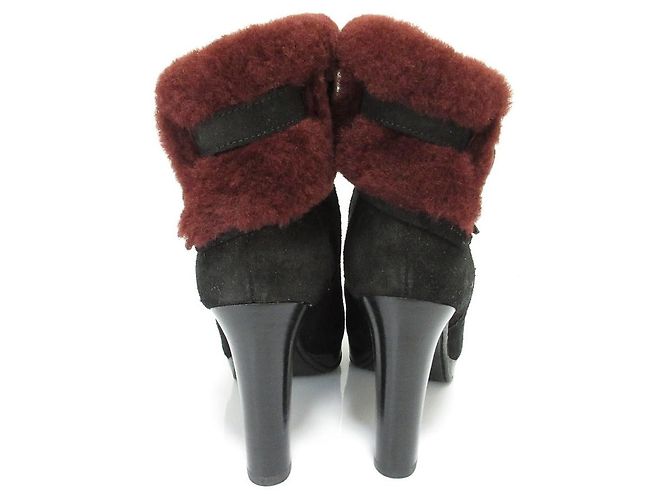 Autre Marque UGG SCARLETT Lammfell-Short-Boots Schwarz - Ansicht 5
