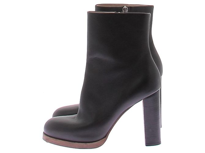 Céline Botines grises de piel - vista 2