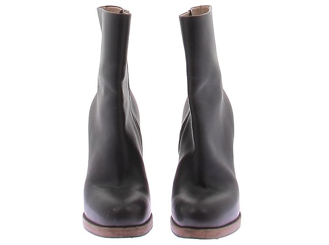 Céline Botines grises de piel - vista 3