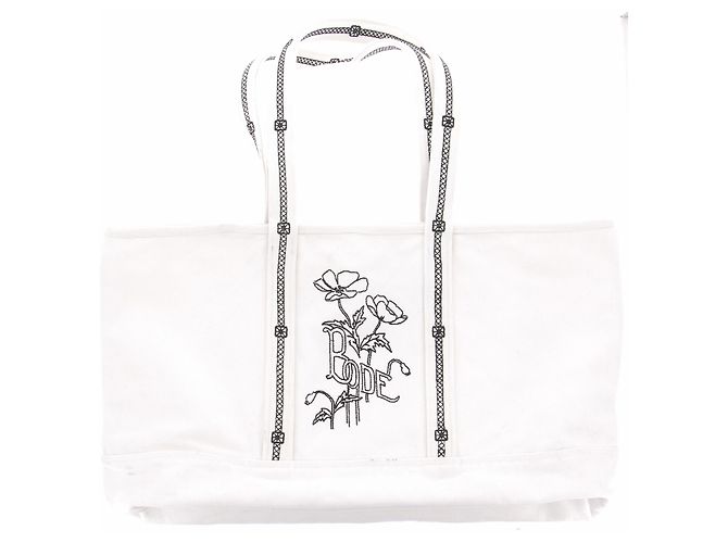 Grande borsa tote Johnnie Boden beige in cotone - vista 2