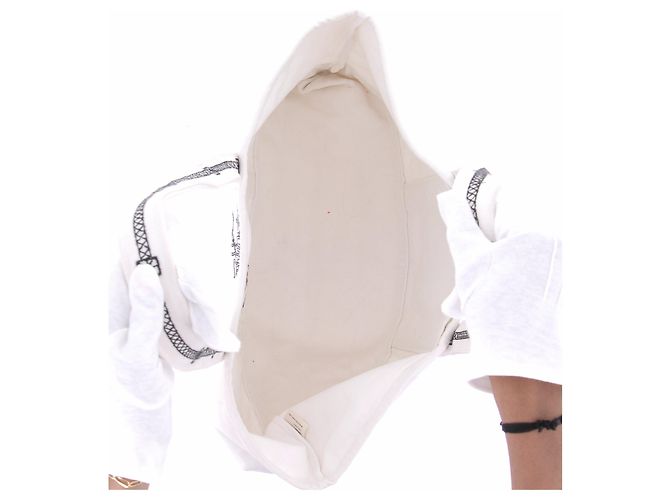 Grande borsa tote Johnnie Boden beige in cotone - vista 4