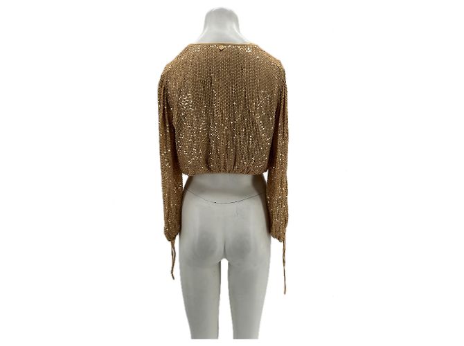 Top con paillettes Antik Batik oro viscosa XS D'oro - vista 2