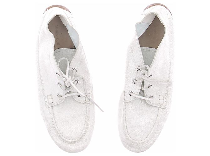 Massimo Dutti Craquelierte Loafer in Weiß - Ansicht 4