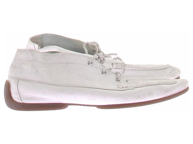 Massimo Dutti Craquelierte Loafer in Weiß - Ansicht 6