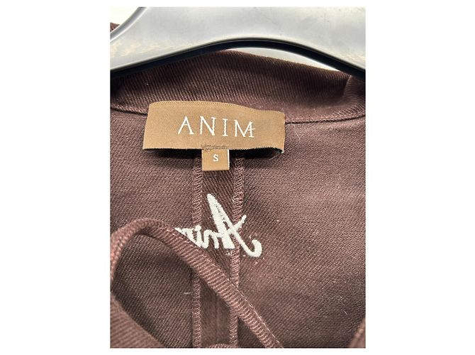 Autre Marque Vestido de algodón marrón ANIM Talla S Castaño - vista 3