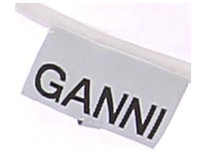 Camicetta Ganni bianca in cotone Bianco - vista 7