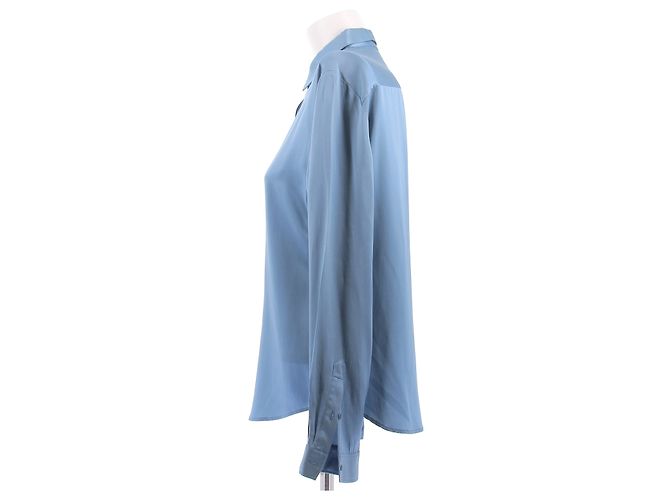 Barbara Bui Camisa de seda azul - vista 3