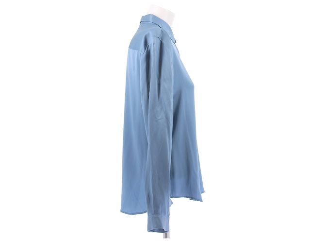 Barbara Bui Camisa de seda azul - vista 4