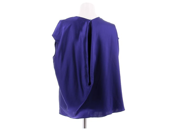 Lanvin Top blu elettrico in seta - vista 2