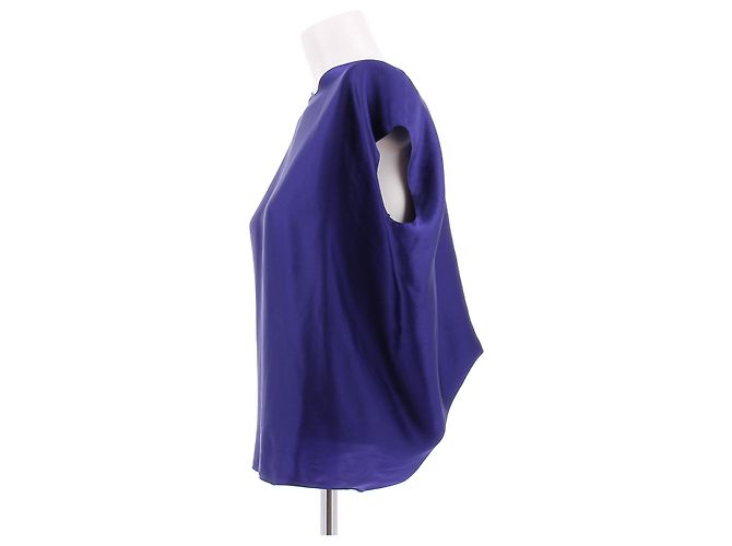 Lanvin Top blu elettrico in seta - vista 3
