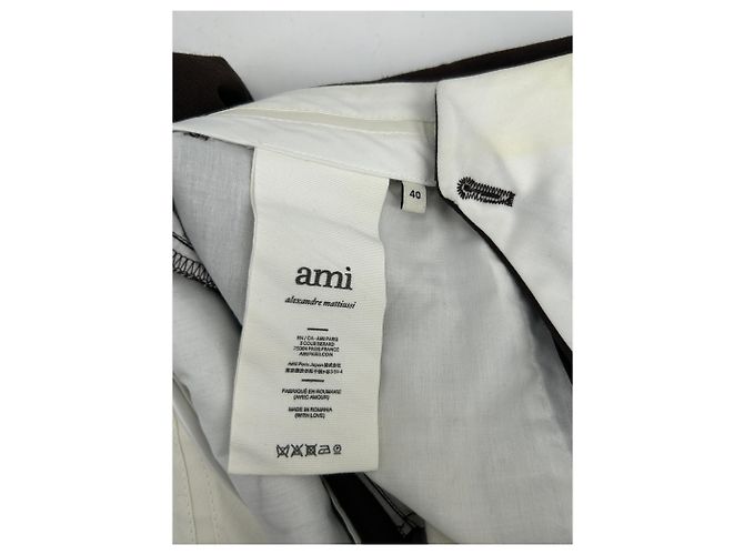 Ami Brown Wool Pants - view 3