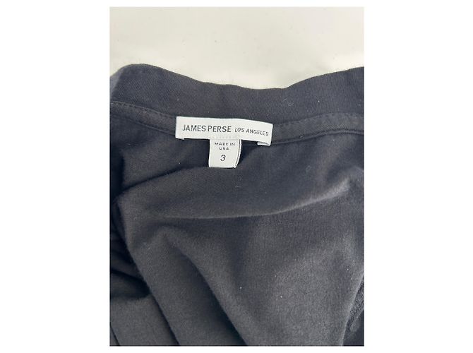 Autre Marque Camiseta de algodón negra James Perse Negro - vista 5