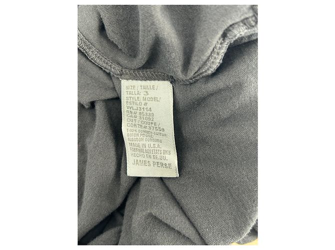 Autre Marque Camiseta de algodón negra James Perse Negro - vista 6