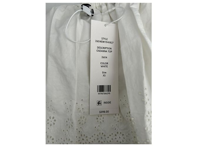 Top de algodão branco Veronica Beard XS - vista 5