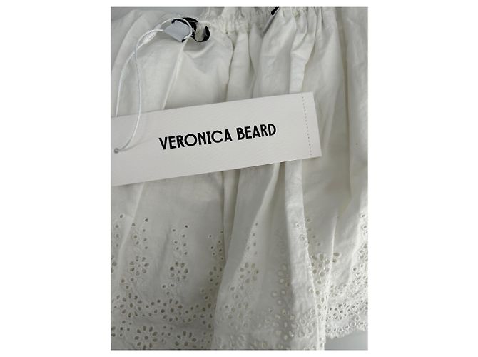 Top de algodão branco Veronica Beard XS - vista 6