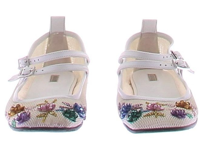 Nodaleto Schuhe mit Blumenmuster Weiß - Ansicht 3