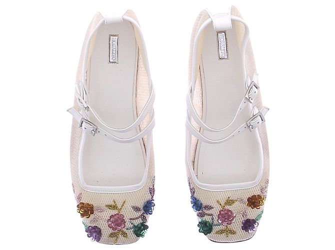 Nodaleto Schuhe mit Blumenmuster Weiß - Ansicht 4