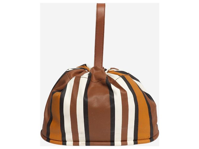 Loro Piana Gestreifte Tasche Brown Ashore Braun - Ansicht 2