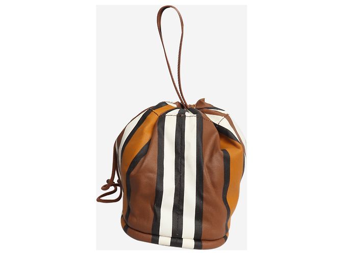 Loro Piana Gestreifte Tasche Brown Ashore Braun - Ansicht 3