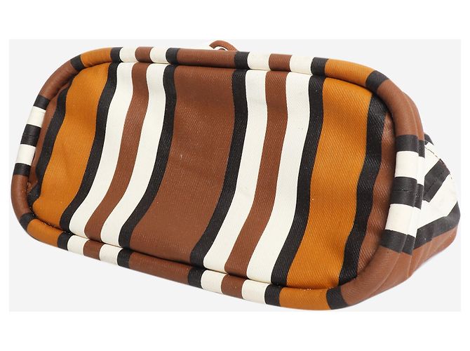 Loro Piana Gestreifte Tasche Brown Ashore Braun - Ansicht 4