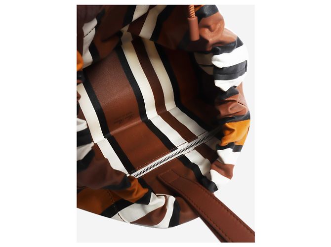 Loro Piana Gestreifte Tasche Brown Ashore Braun - Ansicht 6