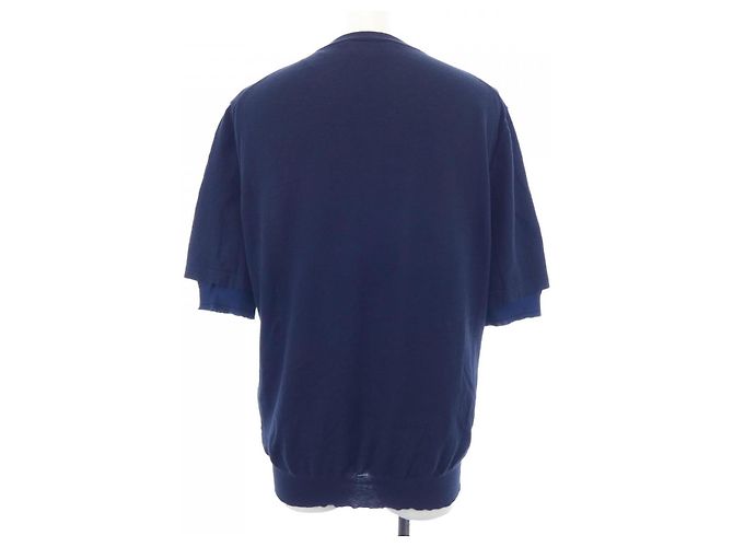 Hermès Top de punto de lana Hermes Azul Azul marino - vista 2