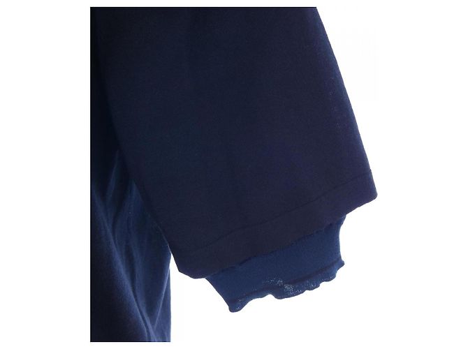 Hermès Top de punto de lana Hermes Azul Azul marino - vista 6
