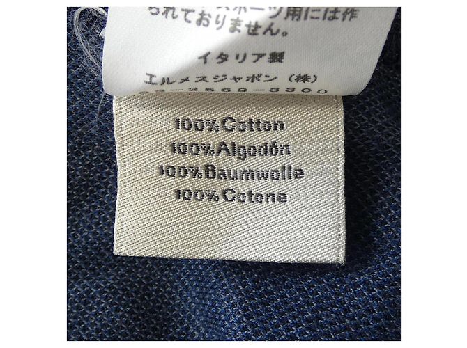 Hermès Hermes LA DANSE DES CHEVAUX camiseta de algodón Azul Azul marino - vista 3