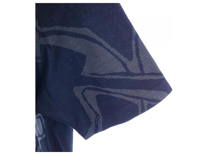 Hermès Hermes LA DANSE DES CHEVAUX camiseta de algodón Azul Azul marino - vista 6