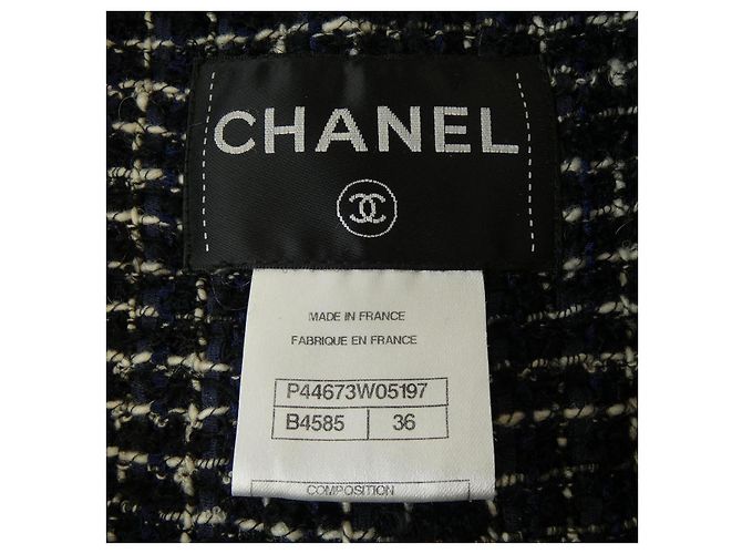 Gilet lungo Chanel Blu Blu navy - vista 4