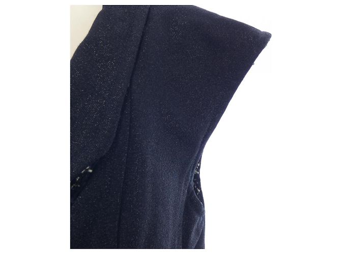 Gilet lungo Chanel Blu Blu navy - vista 6