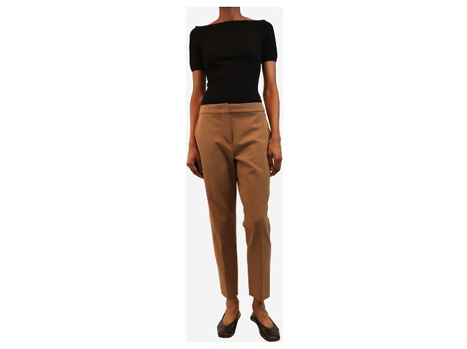 Max Mara Pantalones cigarette marrones - talla UK 10 Castaño - vista 2